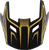 Visor Peak - Gloss | Gold | Black - XS-M