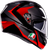 K3 Full Face Helmet - Black | Red | Gray - S