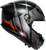 K6 S Full Face Helmet - Black | Matte | Red | Gray - S
