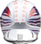 Jackal Full Face Helmet - Red | Gloss | White | Blue - XS