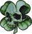 Shamrock Clover Skull Embroidered Patch