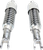 EMGO - 17-05694 - Custom Shorty Shocks with Shroud - Chrome Body/Chrome Spring Finish - Clevis Lowering