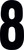 #8 6" WHITE EXTREME DIGITS 3/PK