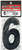 #6 6" BLACK SUPER X DIGITS 3/PK