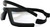 WRAP AROUND SUNGLASSES BLACK W/CLEAR LENS