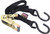 TIE-DOWN RATCHET S-HOOK 1"X12' BLACK EACH