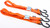 TIE-DOWN CAM S-HOOK 1.5"X5.5' ORANGE PAIR