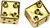 VALVE STEM CAPS GOLD DICE