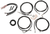 LA CHOPPERS - LA-8054KT2-08B - Complete Black Vinyl Braided Handlebar Cable/Brake Line Kit - '17-'20 Harley-Davidson Electra Glide Ultra Classic