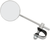 EMGO - 20-06816 - Mirror - Side View - Round - Chrome - 6" Stem - Left/Right - Each