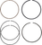 WOSSNER - 740XAS-3 - Replacement Piston Ring Set - '03-'10 Yamaha Apex LTX GT 40th Anniv, Apex MTX SE 40th Anniv, Apex GT 40th Anniv