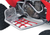 DG PERFORMANCE - 607-2135 - Heel Guard Nerf Bar - Silver/Red - Honda - TRX '99-'14