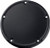 SMOOTH DERBY COVER MATTE BLK M8 SOFTAIL