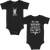 TRAINING WHEELS ONESIE BLACK NEWBORN
