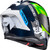 EXO-R1 AIR FULL FACE HELMET CARBON RASTOR WHT/GRN/BLUE