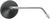 EMGO - 20-31902 - Mirror - Side View - Round - Black w/Chrome Stem - Right