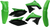 ACERBIS - 2141780438 - Standard Body Kit - '09/'12 OEM Green/Black - Kawasaki - KX '09-'12