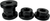 LA CHOPPERS - LA-7400-50B - Riser Bushings - Solid - Black