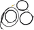 LA CHOPPERS - LA-8056KT-16B - Handlebar Cable/Brake Line Kit - 15" - 17" Ape Hanger Handlebars - Black Vinyl