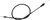 MOOSE OFFROAD - 0650-1288 - Black Vinyl Throttle Cable - 34" - Honda