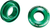 MOOSE OFFROAD - 0222-0531 - Fast Wheel Spacer - Rear - Green - Kawasaki