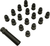 MOOSE OFFROAD - 0223-0225 - Lug Nuts - Splined - M12 x 1.25 - Black - 16 Pack