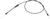 MOOSE OFFROAD - 0650-1346 - Black Vinyl Throttle Cable - 46" - Polaris