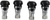 MOOSE OFFROAD - 0360-0053 - Valve Stem - Push-In - Chrome/Black