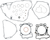 MOOSE OFFROAD - 0934-1891 - Complete Motor Gasket Kit - Kawasaki