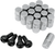 MOOSE OFFROAD - 0232-0209 - Lug Nuts with Valve Stems - 12 mm x 1.50 - Chrome - Tapered - 16 Pack