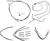 BURLY BRAND - B30-1152 - Handlebar Cable/Brake Line Kit - Complete - 14" Ape Hanger Handlebars - Stainless Steel