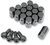 MOOSE OFFROAD - 0232-0204 - Lug Nuts with Valve Stems - 10 mm x 1.25 - Black - Tapered - 16 Pack