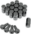 MOOSE OFFROAD - 0232-0206 - Lug Nuts with Valve Stems - 3/8"-24 - Black - Tapered - 16 Pack