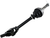 MOOSE OFFROAD - 0214-1149 - Axle Assembly - Complete - Standard - Front Left/Right - '02-'04 Polaris