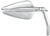 PERFORMANCE MACHINE (PM) - 0064-2032-CH - Mirror - Vision - Arrow XL - Side View - Triangle - Chrome - Left/Right