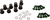 PUIG HI-TECH PARTS - 0957V - Windscreen Screw Kit - Green