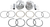 WISECO - K1625 - Piston Kit - +0.020” - High Compression - Big Twin 1340 cc 80”