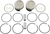 WISECO - K0212P1 - Tracker Series Piston Kit - 3.508” - 883 cc Bored to 1200 cc - +0.010” - 883 XL