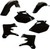 ACERBIS - 2070940001 - Standard Body Kit - Black - Yamaha - YZ '03-'05