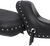 MUSTANG - 76520 - Seat - Wide - Touring - Without Backrest - Two-Piece - Chrome Studded - Black w/Conchos - 750Aero
