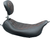 MUSTANG - 79727AB - Wide Tripper Solo Seat - w/ Drivers Backrest - Black w/ American Beauty Red Stitching - FL '08-'25