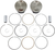 WISECO - K1757 - Piston Kit - 4.000” - 96/103 Cubic Inch Bored to 110 Cubic Inch - Twin Cam