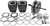 S&S CYCLE - 91-7661 - 96” Sidewinder - 3.625” Big Bore - Stroker Kit - Wrinkle Black - Evolution Big Twin