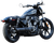 S&S CYCLE - 550-1074 - 4-1/2” Grand National Slip-On Muffler - Black - RH975 Nightster