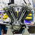 S&S CYCLE - 310-1159 - V124 Long Block Engine - Chrome/Wrinkle Black - Big Twin | Custom Chasis w/Alternator-Style Primary