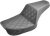 SADDLEMEN - 804-04-172 - Step-Up Seat - Front Lattice Stitch - Black - Dyna