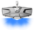 SEIZMIK - 56-18023 - Mirror - Halo R - Rear View w/LED Cabin Light - Rectangle - Silver w/Silver Bezel - Can Am Defender