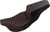 SADDLEMEN - 808-07B-176BR - Step-Up Seat - Front Tuck-n-Roll/Rear Lattice Stitch - Brown - FL '08-'24