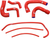 SAMCO SPORT - YAM-95-RD - Radiator Hose Kit - Red - Yamaha