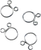 ALL BALLS - FS00051 - Refill Clamp Kit - Fuel Line/Wire - Flat Ear - Silver - 9.8 mm - 4 Pack